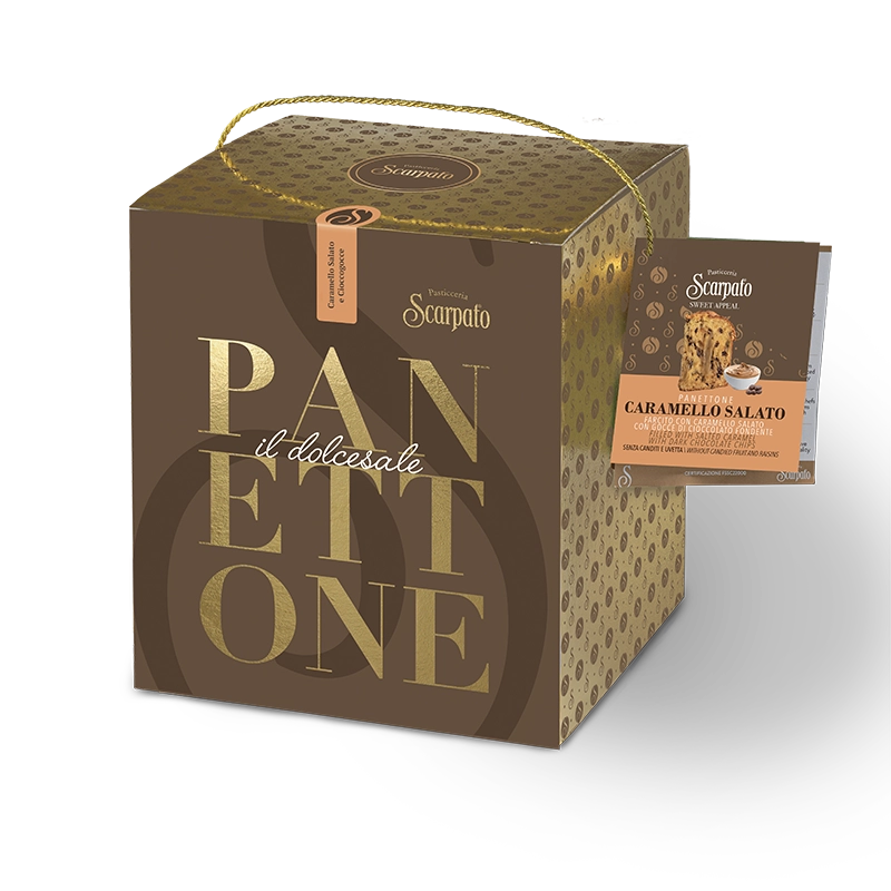 Panettone salted caramel and chocolate chips