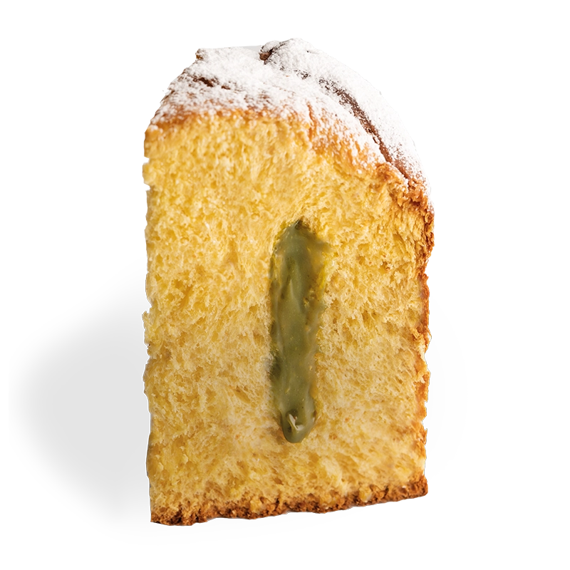 Panettone with "Pistacchio verde di Bronte PDO"