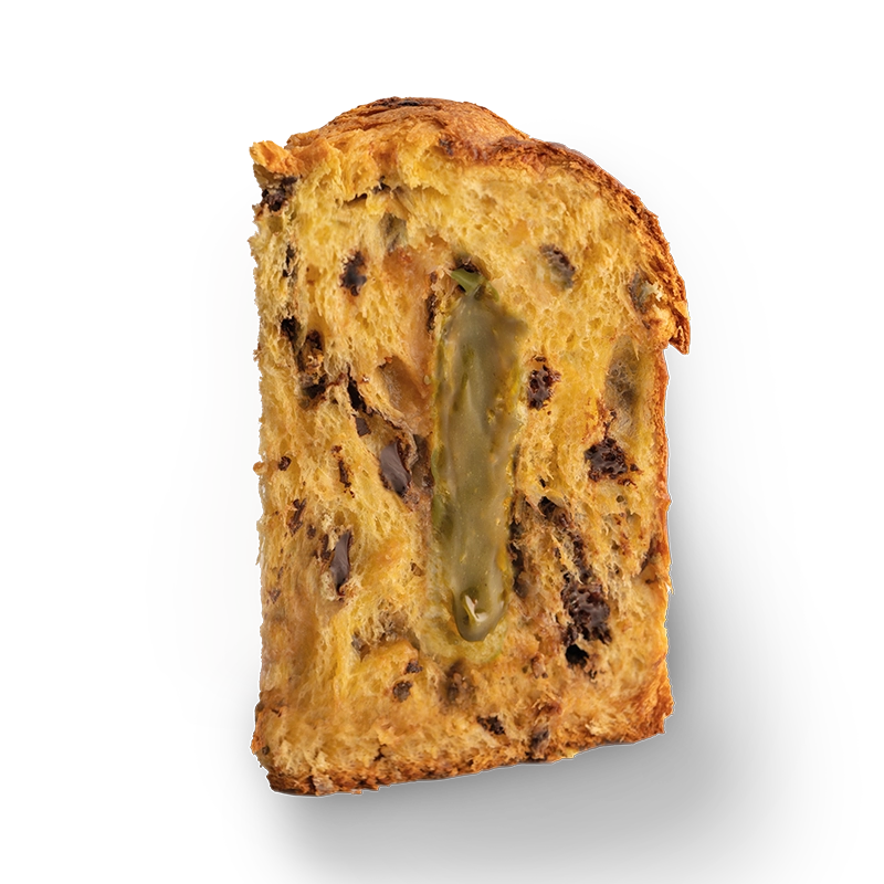 Panettone salted Pistachio Verde di Bronte and Chocolate chips